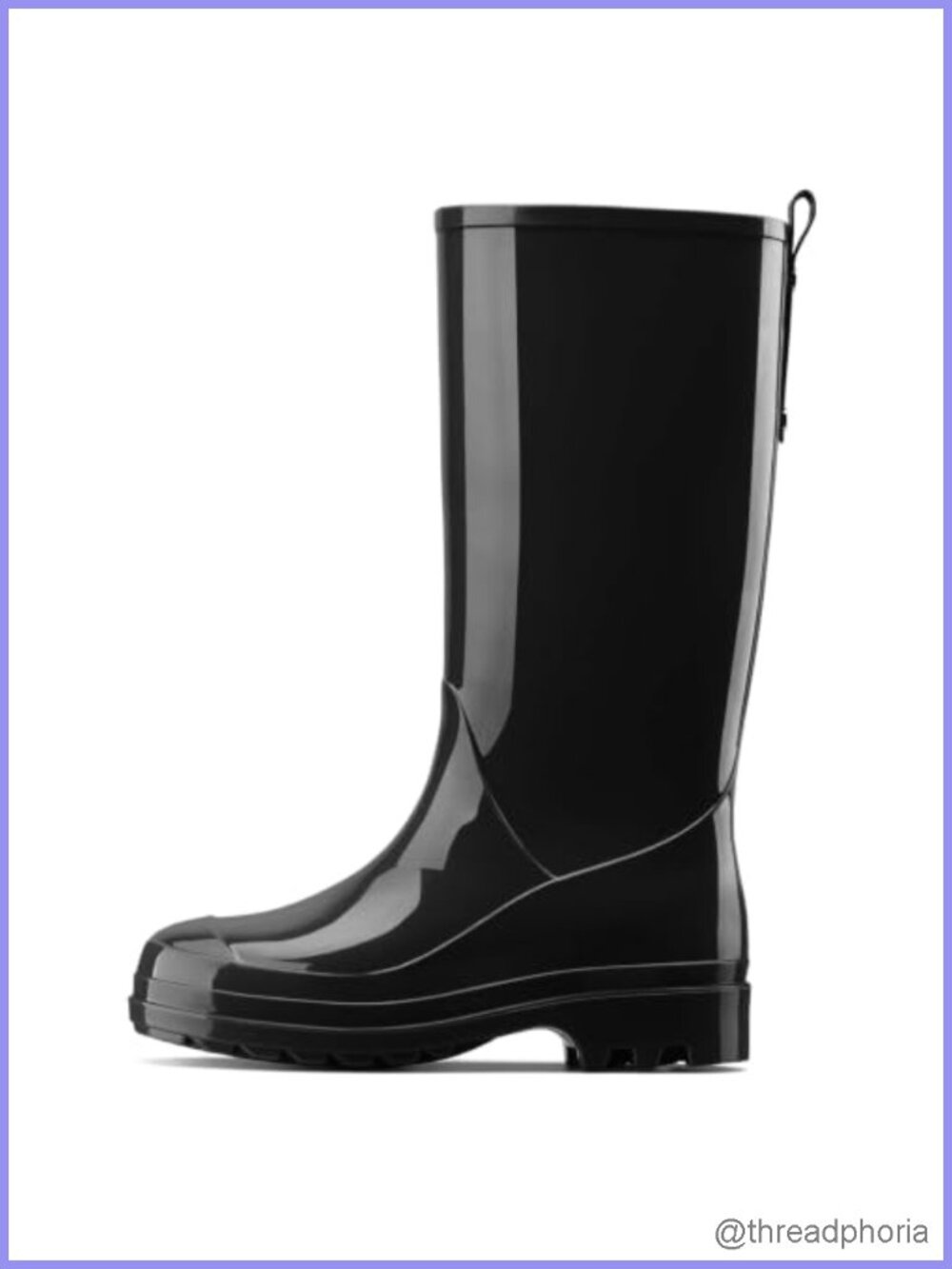 HISEA Women's Tall Rain Boots Waterproof Knee-High Recycled PVC
